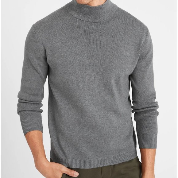 Banana Republic 100% Supima Cotton Mock-Neck Sweater